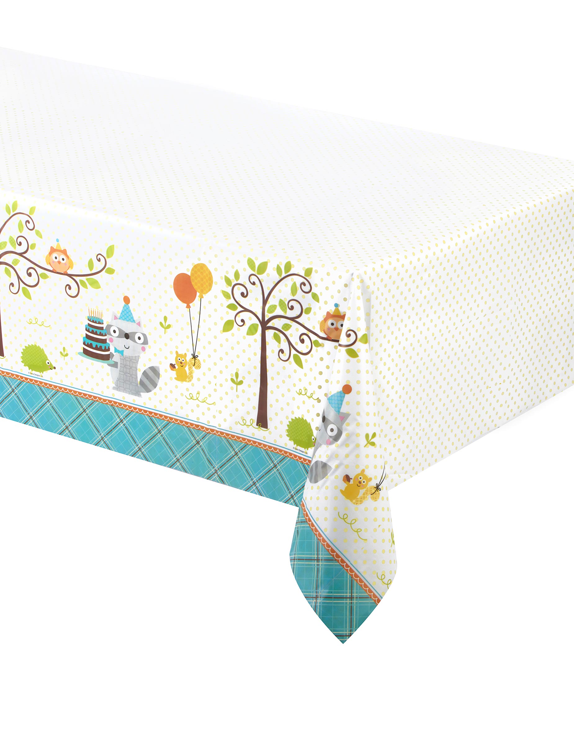 Nappe Effet Bois : Nappe plastique Animaux des bois gar?on 137 x 259 cm Nappe Effet Bois : Nappe plastique Animaux des bois gar?on 137 x 259 cm