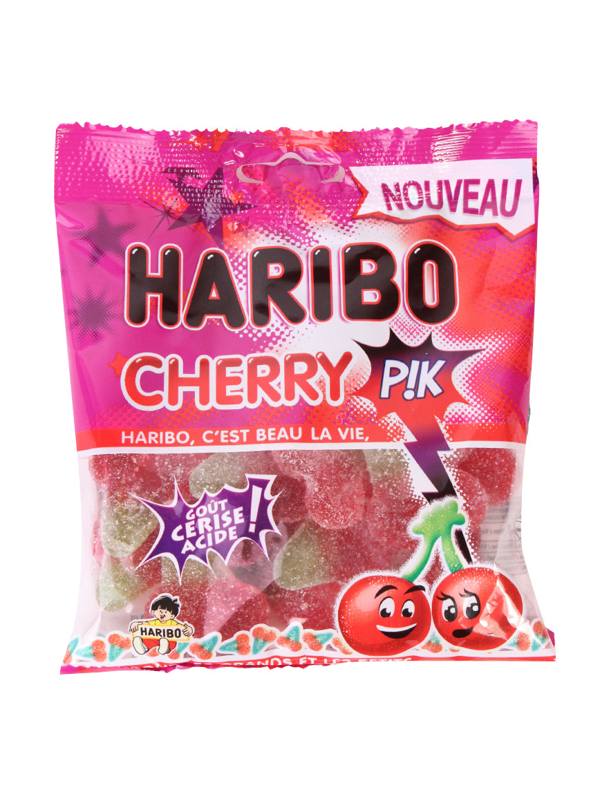 Sachet Bonbons Cherry pik Haribo, décoration anniversaire et fêtes à