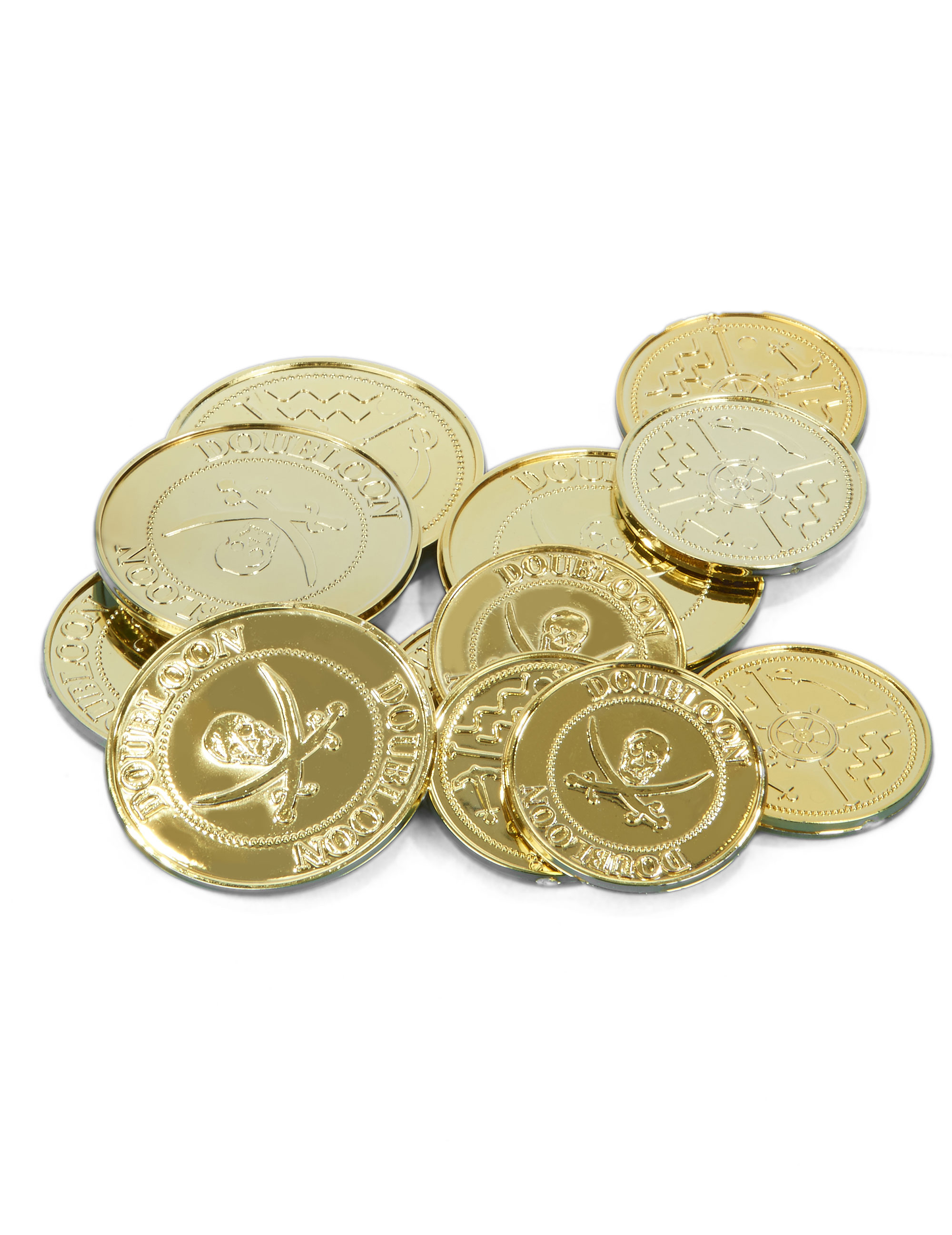 Lot De 100 Pièces Trésor Pirate - 50 Pièces D'Or + 50 Pierres Précieuses - Décoration Fête Enfant