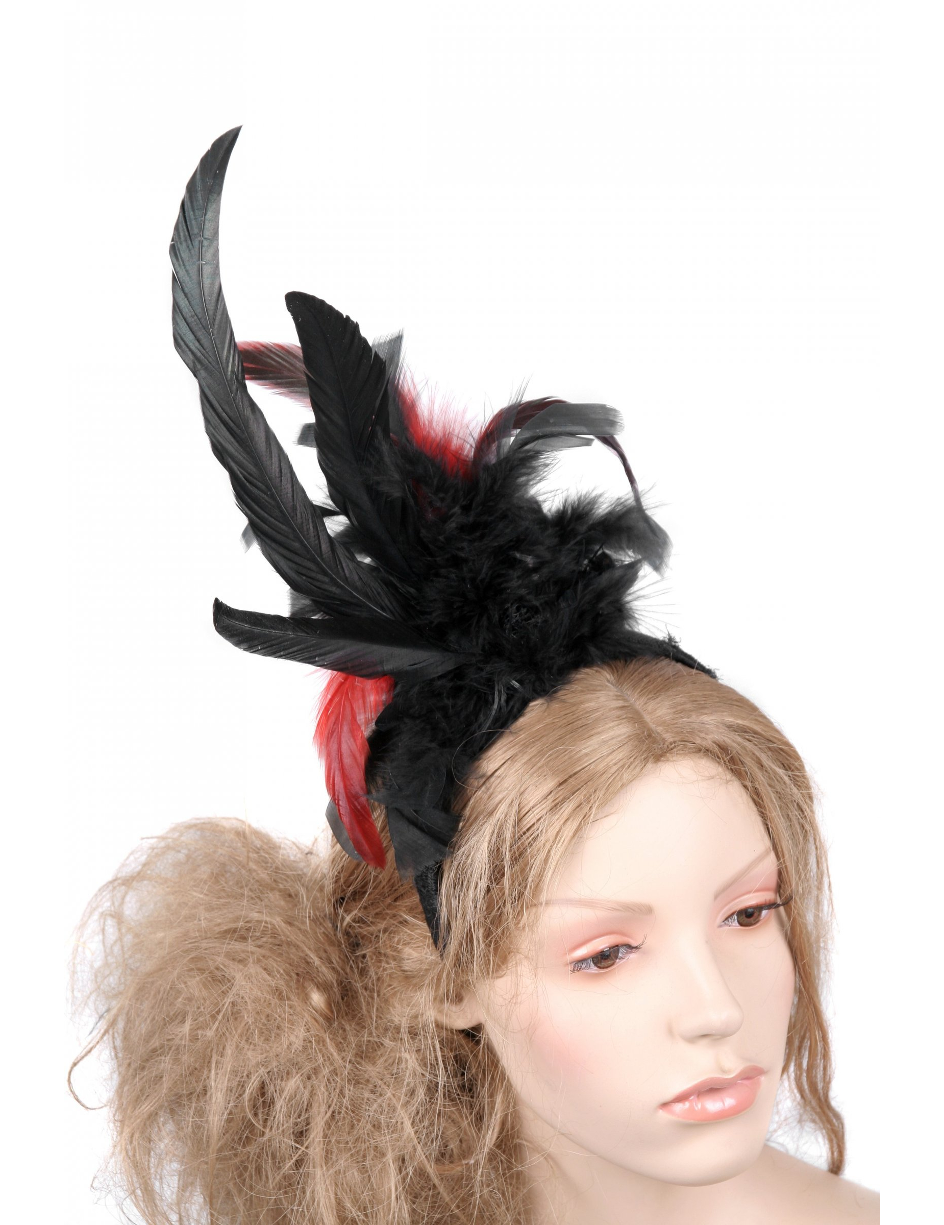 Serre-Tête Coccinelle Boland - Avec Plumes Et Antennes à Points Noirs - Déguisement Carnaval Fête Thématique
